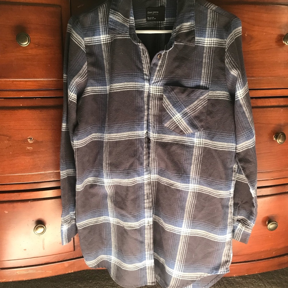 Long flannel by “free press”